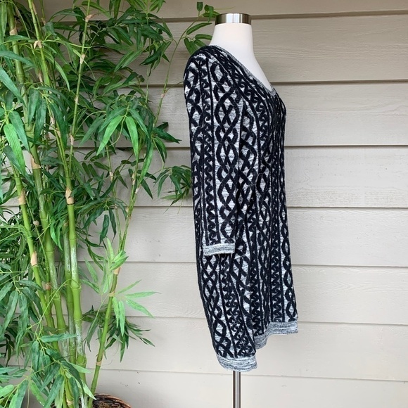 Anthropologie Moth Gray & Black Sweater Dress - Picture 2 of 6